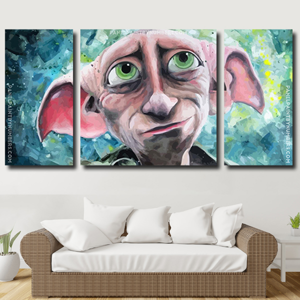 Dobby Harry - 3 Panels Paint By Number - Panel paint by numbers